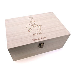 Personalised Our Love Story Memory Keepsake Gift Box