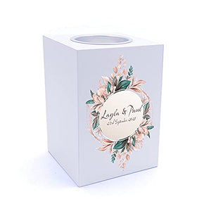 Personalised Wedding Wreath Design Tea Light Holder