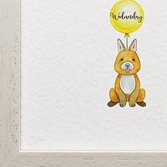 Personalised watercolour Baby Boy Birth Memory Framed Picture