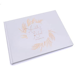 Personalised Wedding Feather Design Guest book