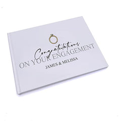 Personalised Congratulations on your Engagement Guest Book
