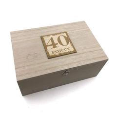 40th Birthday Gift Large Memories Keepsake Box - ukgiftstoreonline