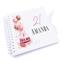 Personalised 21st Birthday Gifts for Her Scrapbook Photo Album