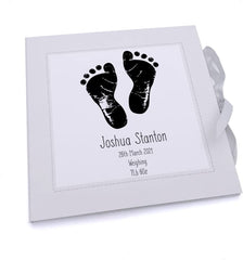 ukgiftstoreonline Personalised Baby My First Year Keepsake Record Book With Foot Print