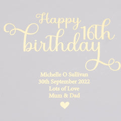 Personalised 16th Birthday Scrapbook Photo Album or Guest Book Gift