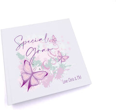 Personalised Special Gran Pink and Purple Butterfly Gift Photo Album