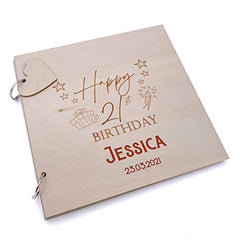 Personalised Birthday Guest Book Scrap Book Album Present Design 18th 21st 30th 40th 50th 60th 70th 80th