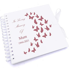Personalised Mum In Loving Memory Butterflies Design Scrapbook Photo Album