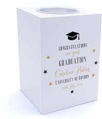 Personalised Congratulations On Your Graduation Tea Light Holder