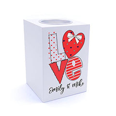 Personalised Love Themed Tea Light Holder