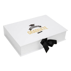 Celebrations Graduate Keepsake Box - Congratulations Graduation Keep Sake Box, White, 31 x 22 x 8cm