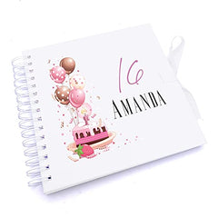 Personalised 16th Birthday Gifts for Her Scrapbook Photo Album