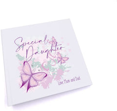 Personalised Special Daughter Pink & Purple Butterfly Gift Photo Album