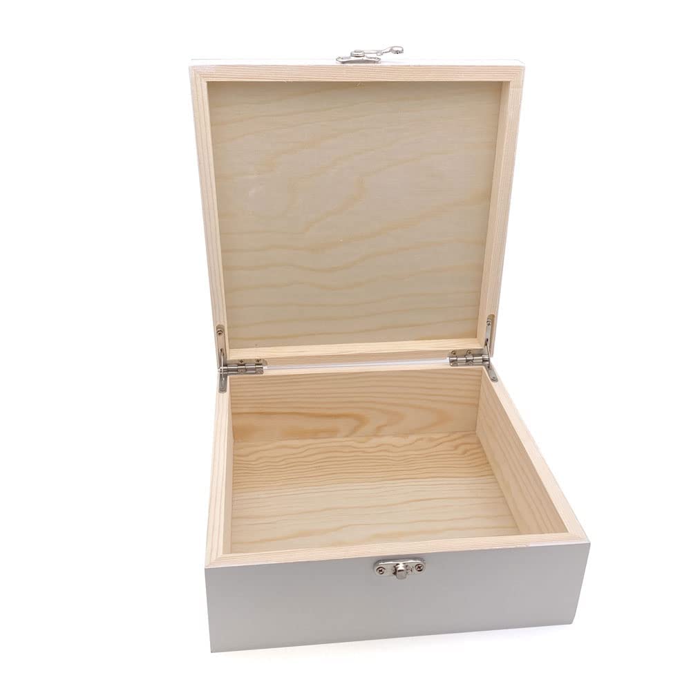 ukgiftstoreonline Personalised Wedding Keepsake Large Wooden Box Gift With Botanical Design
