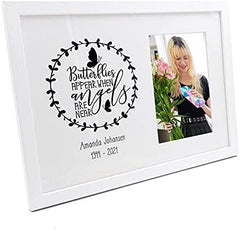 Personalised Butterflies Appear When Angels Are Near Memorial Remembrance Photo Frame