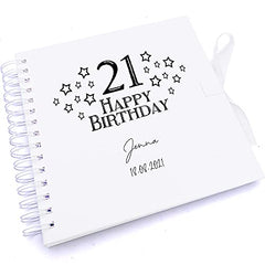 Personalised Any Age Happy Birthday Star Design Scrapbook Photo Album