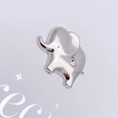 Personalised Baby Photo Album With Silver Elephant and Diamante