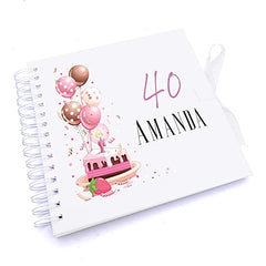 Personalised 40th Birthday Gifts for Her Scrapbook Photo Album