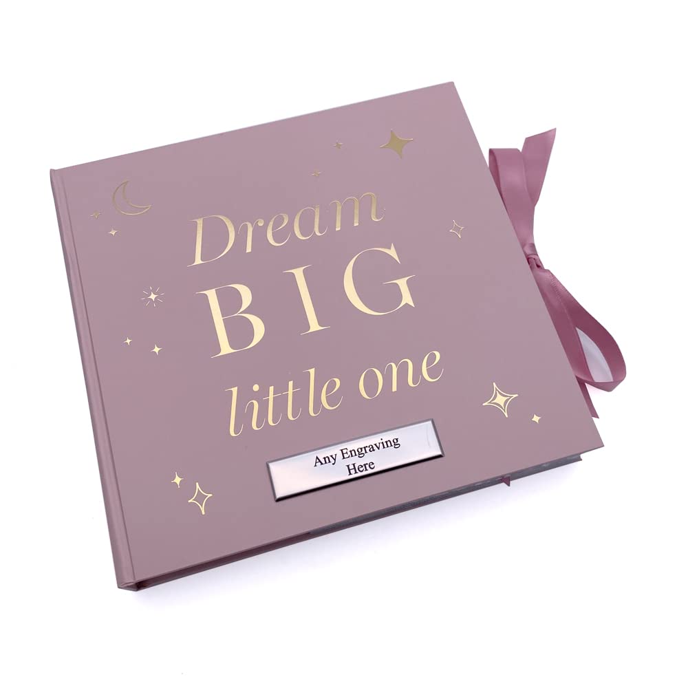 Personalised Pink Baby Girl Photo Album Dream Big