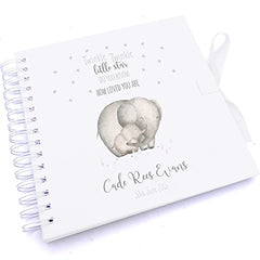 Personalised Twinkle Twinkle Little Star Elephant Scrapbook Photo Album