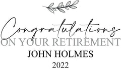 Personalised Retirement Gift Keepsake Wooden Box