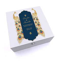 ukgiftstoreonline Personalised Indian Themed Wedding Keepsake Wooden Box