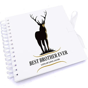 Personalised Best Brother Ever Stag Scrapbook Photo Album