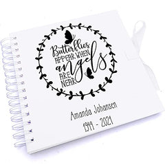 Personalised Butterflies Appear When Angels Are Near Remembrance Scrapbook Photo Album
