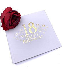 ukgiftstoreonline 18th Birthday Photo Album For 50 x 6 by 4 Photos Gold Print