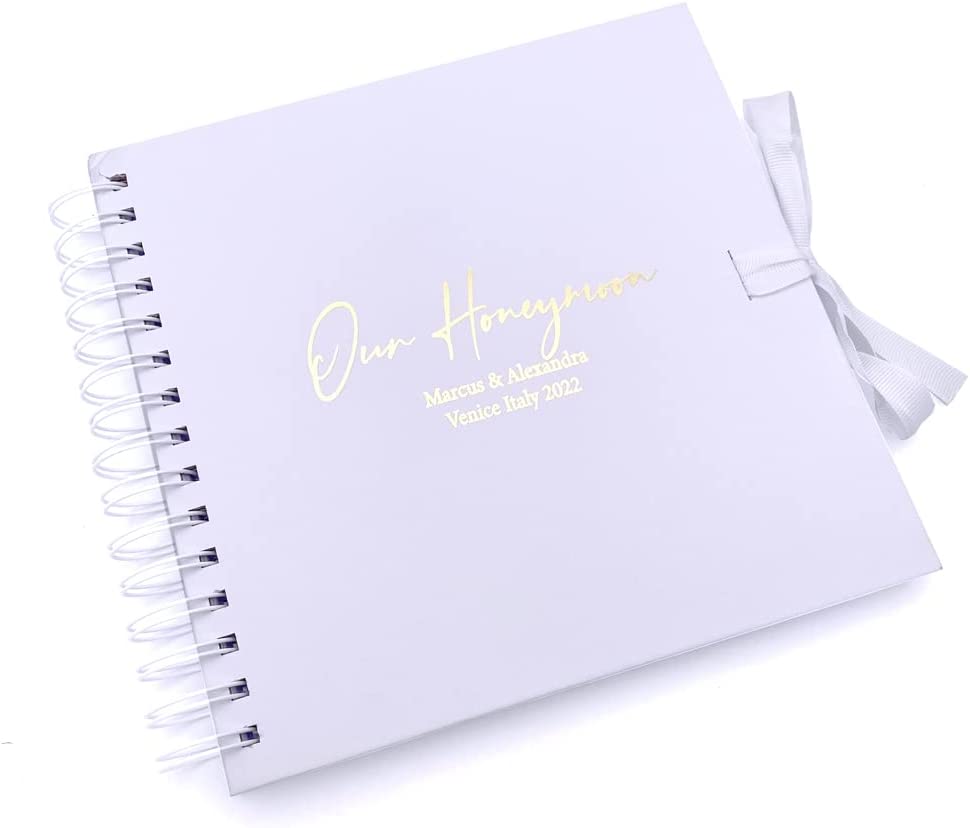 Personalised Honeymoon Scrapbook or Photo Album Gift