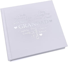 Grandad Photo Album Gift for 50 x 6 by 4 Photos Silver Print