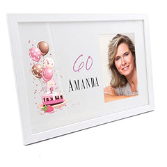 Personalised 60th Birthday Gifts for her Photo Frame