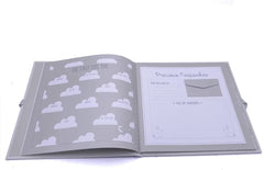 ukgiftstoreonline Personalised Baby Girl My First Year Keepsake Record Book With Elephants