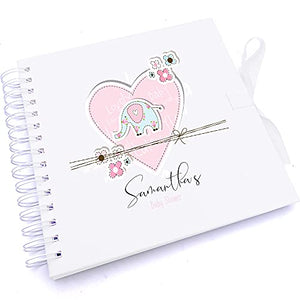Personalised Baby Shower Heart Design Scrapbook Photo Album