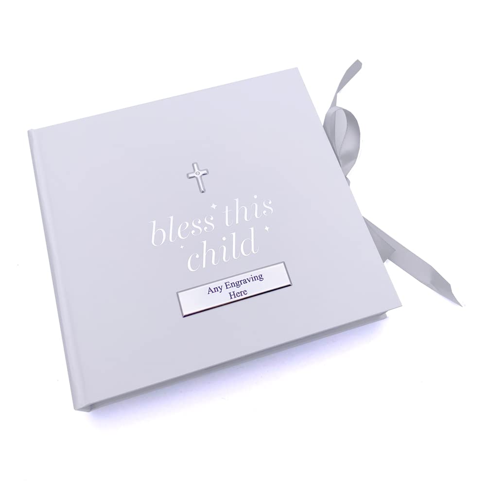 Personalised Christening Baptism or Communion Photo Album With Cross