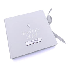 Personalised Christening Baptism or Communion Photo Album With Cross