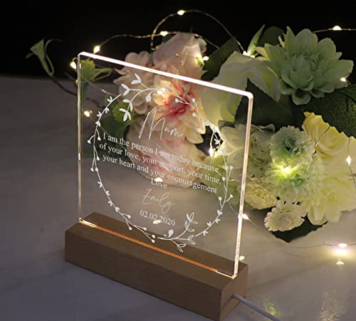 Mother of The Bride Wedding Gift Personalised Light LED Lamp
