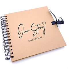 Personalised Our Story Love Brown Scrapbook Photo Album