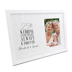 Personalised 25th Wedding Anniversary Photo Frame