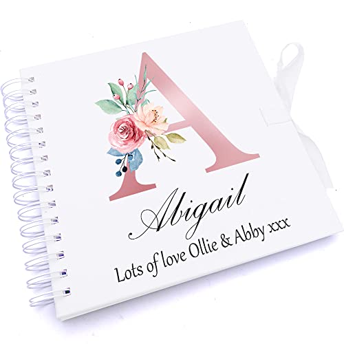 Personalised Pink Letter Monogram Scrapbook Photo Album