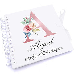 Personalised Pink Letter Monogram Scrapbook Photo Album