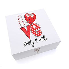 ukgiftstoreonline Personalised Love Themed Keepsake Wooden Box