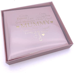 Mummy Gift Pink Heart Photo Album With Gold Script