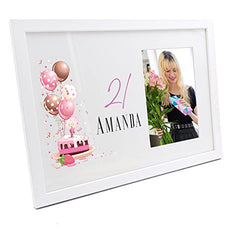 Personalised 21st Birthday Gifts for her Photo Frame