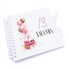 Personalised 13th Birthday Gifts for Her Scrapbook Photo Album