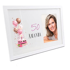 Personalised 50th Birthday Gifts for her Photo Frame