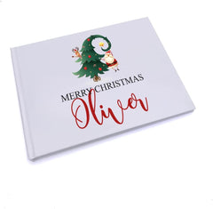 Personalised Merry Christmas Tree Design Guest Book