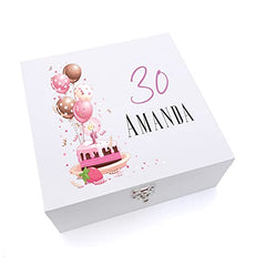 ukgiftstoreonline Personalised 30th Birthday Gifts For Her Keepsake Wooden Box