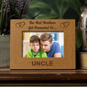 Best Brothers Promoted To Uncle Wooden Photo Frame Gift