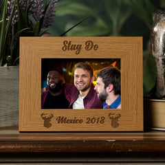 Personalised Stag Night Wooden Photo Frame Gift